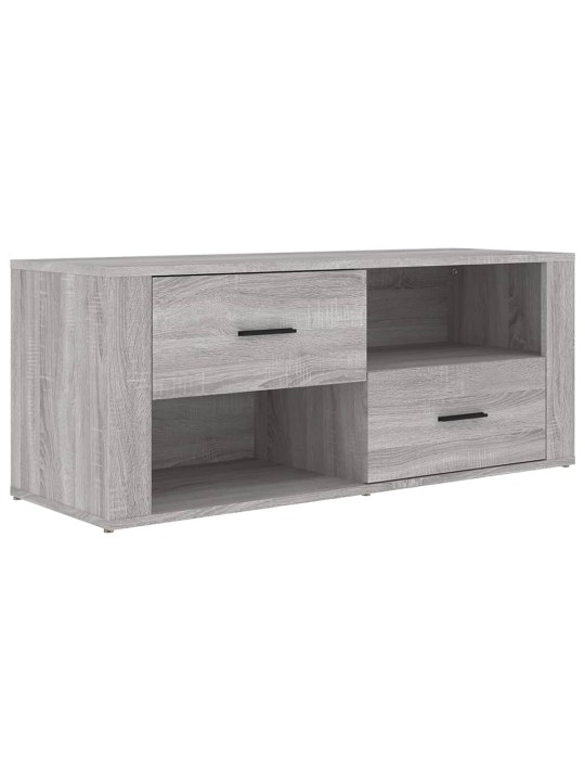 Tv skapītis, pelēka ozolkoka, 100x35x40 cm, inženierijas koks