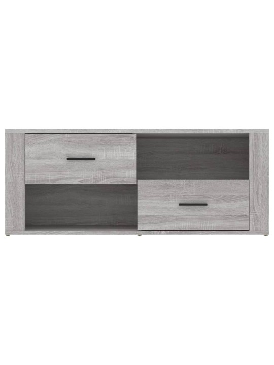 Tv skapītis, pelēka ozolkoka, 100x35x40 cm, inženierijas koks