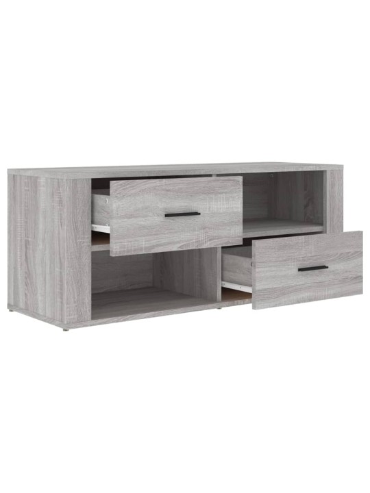 Tv skapītis, pelēka ozolkoka, 100x35x40 cm, inženierijas koks