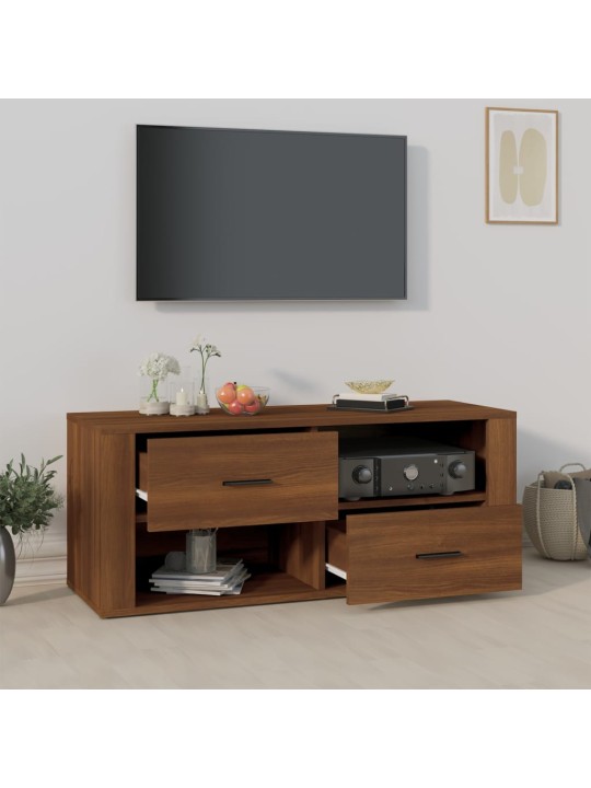 Tv skapītis, ozolkoka krāsa, 100x35x40 cm, inženierijas koks