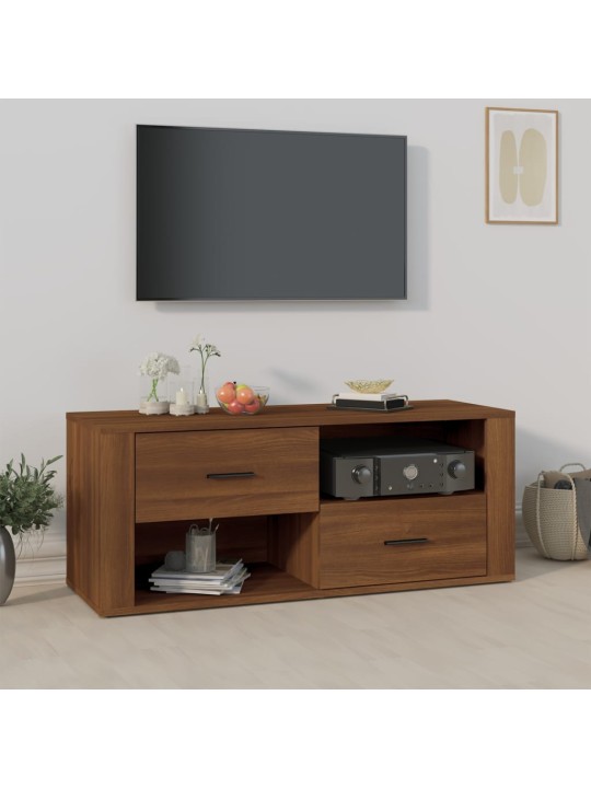 Tv skapītis, ozolkoka krāsa, 100x35x40 cm, inženierijas koks
