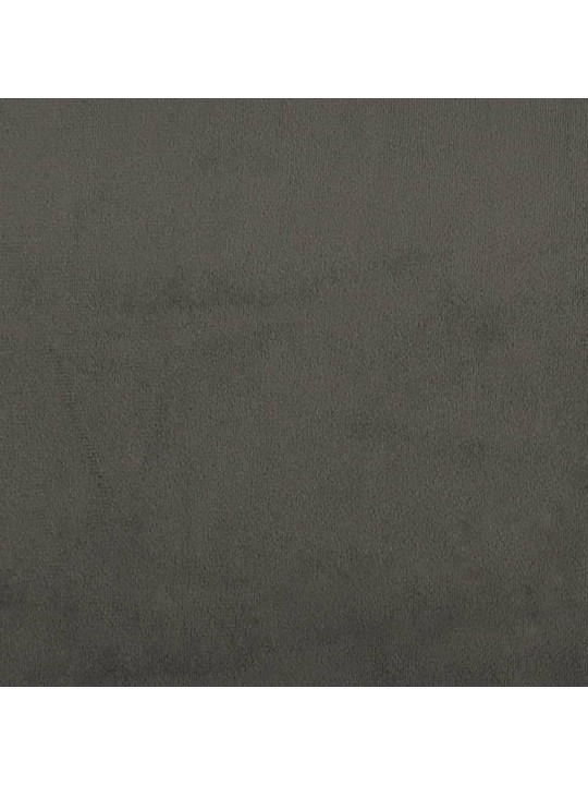 Gultas rāmis bez matrača, tumši pelēks samts, 80x200 cm
