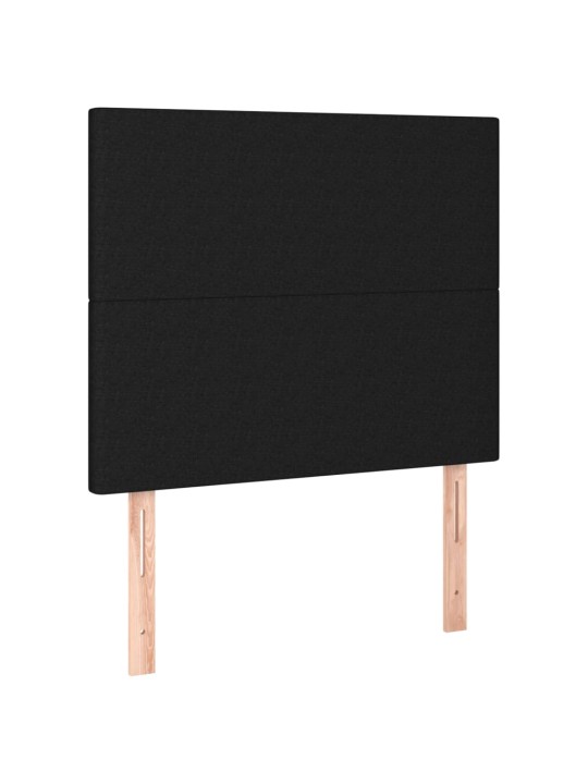 Gultas galvgaļi, 2 gab., 80x5x78/88 cm, melns audums