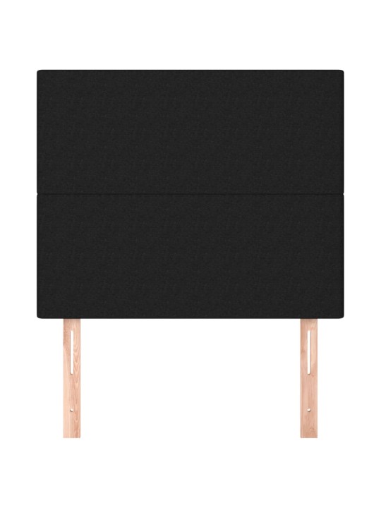 Gultas galvgaļi, 2 gab., 80x5x78/88 cm, melns audums