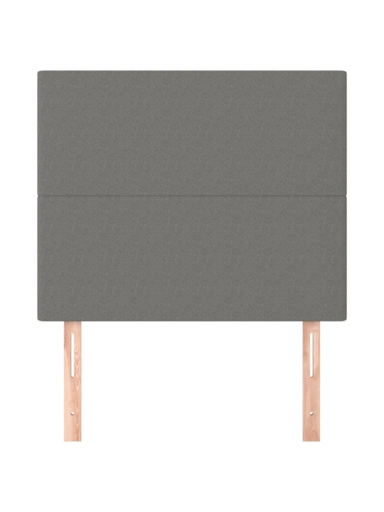 Gultas galvgaļi, 2 gab., 100x5x78/88 cm, tumši pelēks audums