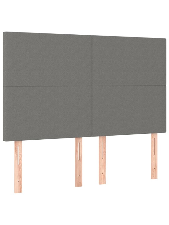 Gultas galvgaļi, 4 gab., 72x5x78/88 cm, tumši pelēks audums