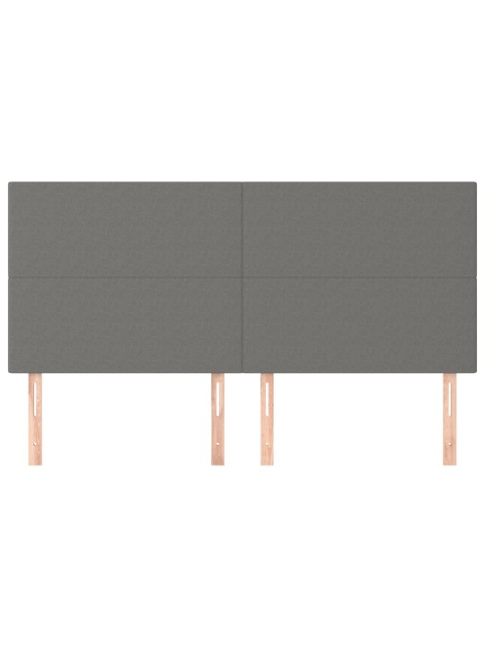 Gultas galvgaļi, 4 gab., 80x5x78/88 cm, tumši pelēks audums