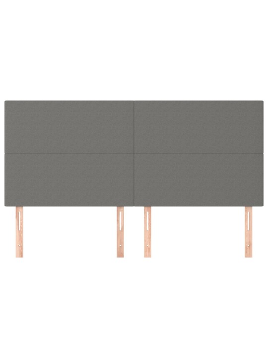 Gultas galvgaļi, 4 gab., 100x5x78/88 cm, tumši pelēks audums