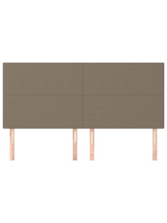 Gultas galvgaļi, 4 gab., 100x5x78/88 cm, pelēkbrūns audums