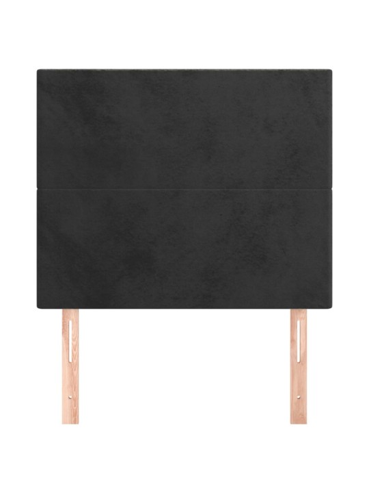 Gultas galvgaļi, 2 gab., 80x5x78/88 cm, melns samts