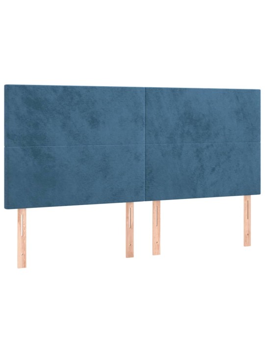 Gultas galvgaļi, 4 gab., 80x5x78/88 cm, tumši zils samts