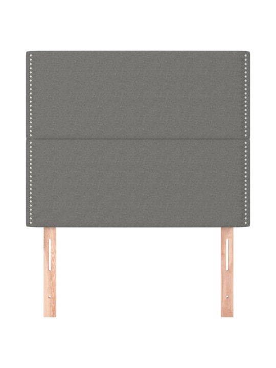 Gultas galvgaļi, 2 gab., 100x5x78/88 cm, tumši pelēks audums