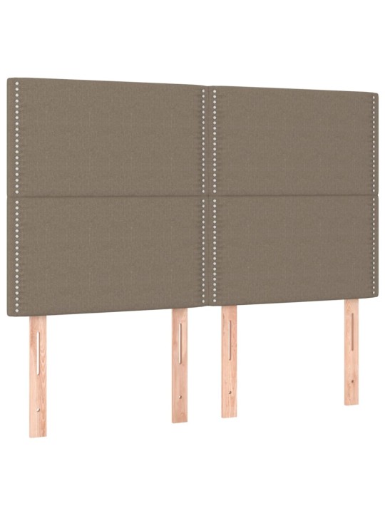Gultas galvgaļi, 4 gab., 72x5x78/88 cm, pelēkbrūns audums