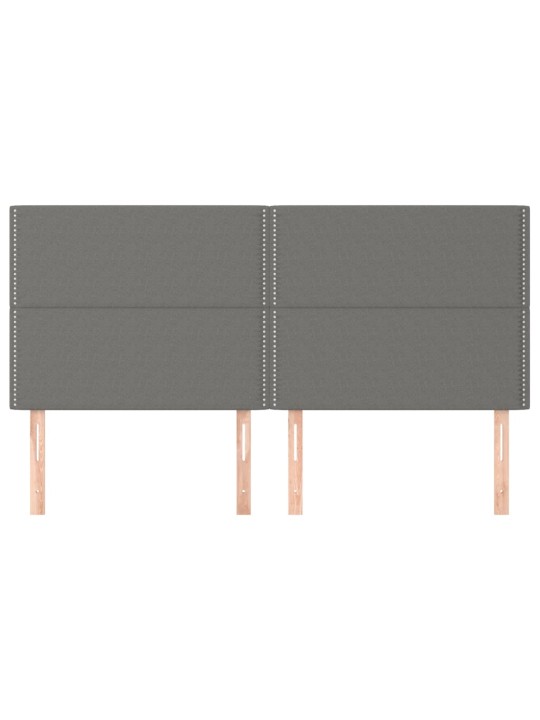 Gultas galvgaļi, 4 gab., 80x5x78/88 cm, tumši pelēks audums