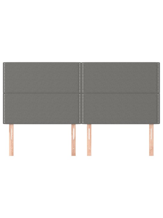 Gultas galvgaļi, 4 gab., 100x5x78/88 cm, tumši pelēks audums