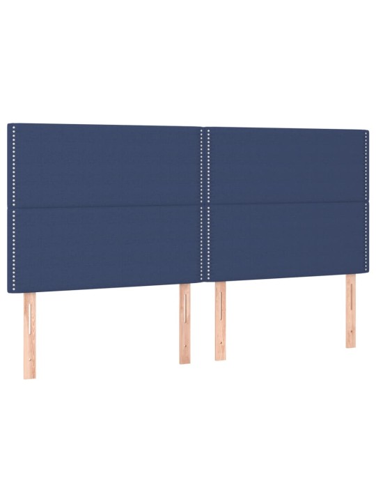 Gultas galvgaļi, 4 gab., 100x5x78/88 cm, zils audums