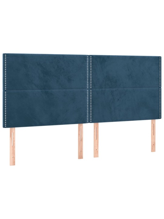 Gultas galvgaļi, 4 gab., 80x5x78/88 cm, tumši zils samts