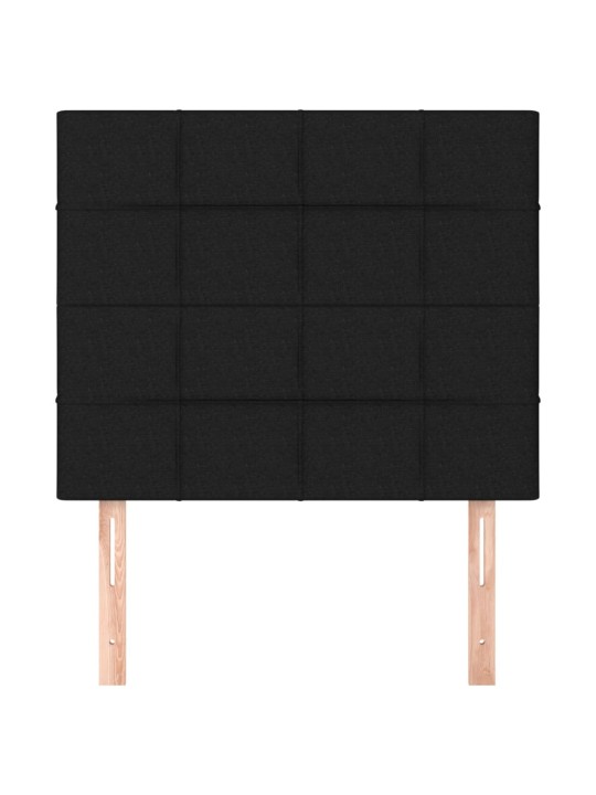 Gultas galvgaļi, 2 gab., 80x5x78/88 cm, melns audums