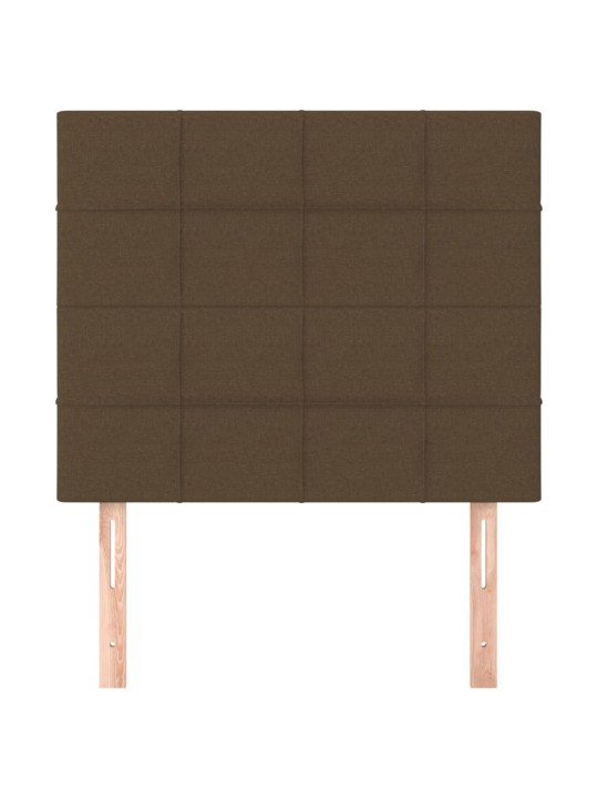 Gultas galvgaļi, 2 gab., 100x5x78/88 cm,tumši brūns audums