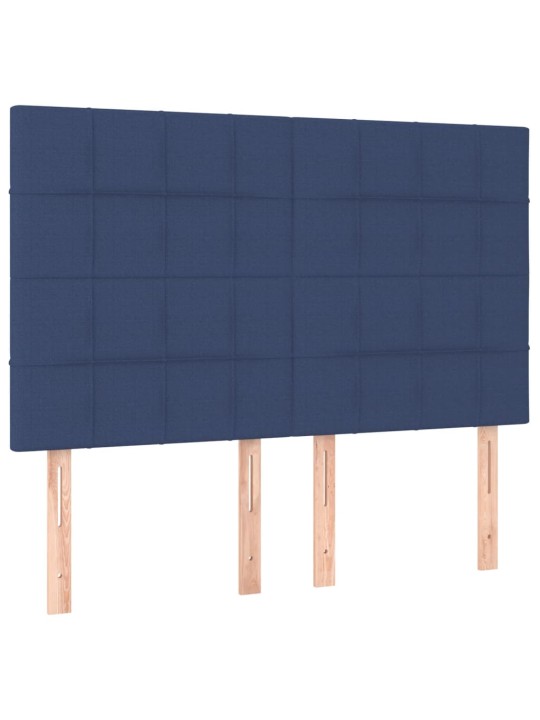 Gultas galvgaļi, 4 gab., 72x5x78/88 cm, zils audums