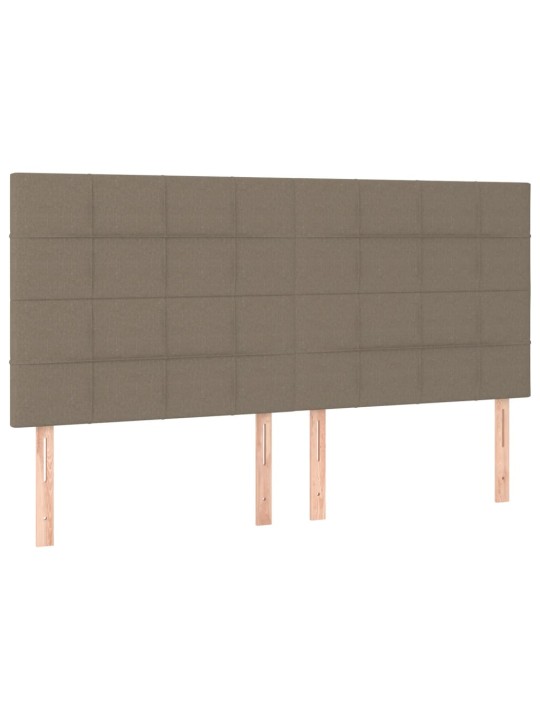 Gultas galvgaļi, 4 gab., 80x5x78/88 cm, pelēkbrūns audums