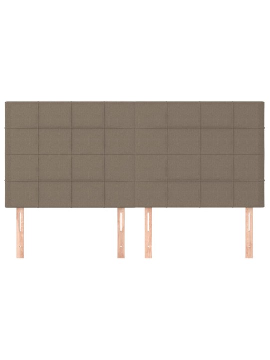 Gultas galvgaļi, 4 gab., 90x5x78/88 cm, pelēkbrūns audums