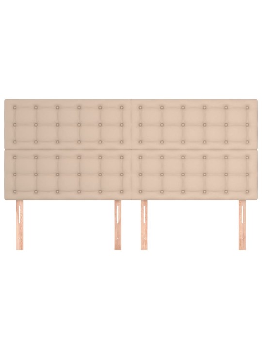 Gultas galvgaļi, 4 gab., 80x5x78/88 cm, kapučīno mākslīgā āda
