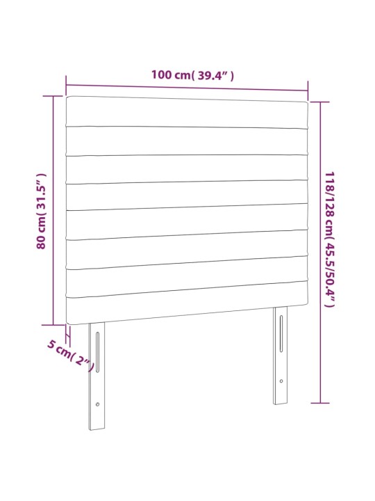 Gultas galvgaļi, 2 gab., 100x5x78/88 cm, zils audums