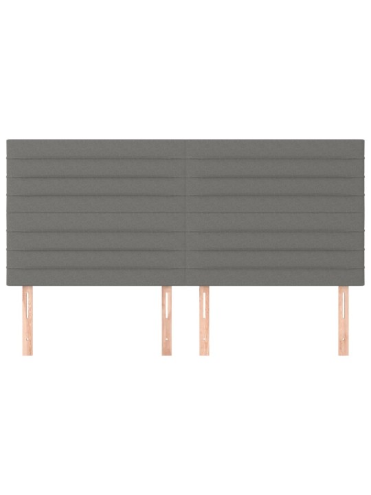 Gultas galvgaļi, 4 gab., 100x5x78/88 cm, tumši pelēks audums