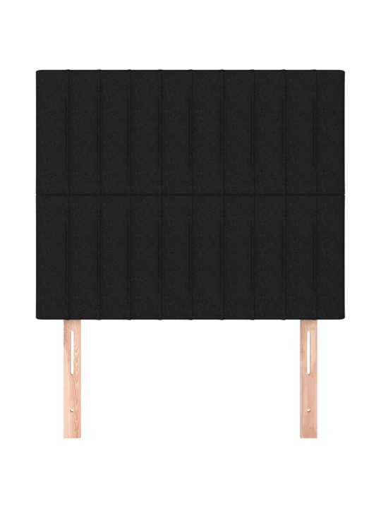 Gultas galvgaļi, 2 gab., 90x5x78/88 cm, melns audums