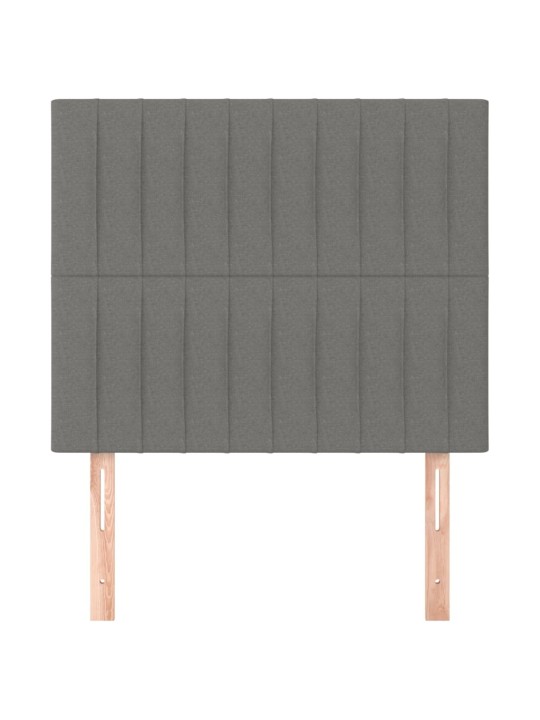 Gultas galvgaļi, 2 gab., 100x5x78/88 cm, tumši pelēks audums