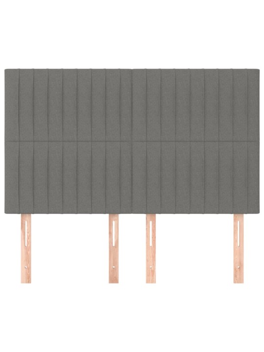 Gultas galvgaļi, 4 gab., 72x5x78/88 cm, tumši pelēks audums