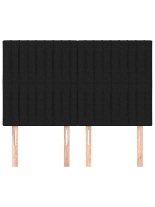 Gultas galvgaļi, 4 gab., 72x5x78/88 cm, melns audums
