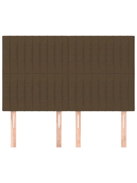 Gultas galvgaļi, 4 gab., 72x5x78/88 cm, tumši brūns audums
