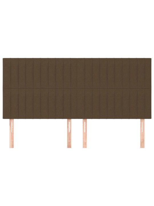 Gultas galvgaļi, 4 gab., 80x5x78/88 cm, tumši brūns audums