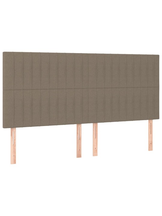 Gultas galvgaļi, 4 gab., 90x5x78/88 cm, pelēkbrūns audums