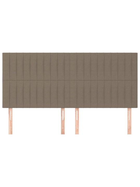 Gultas galvgaļi, 4 gab., 90x5x78/88 cm, pelēkbrūns audums