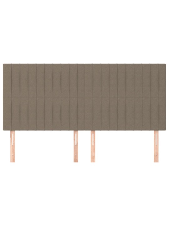 Gultas galvgaļi, 4 gab., 100x5x78/88 cm, pelēkbrūns audums