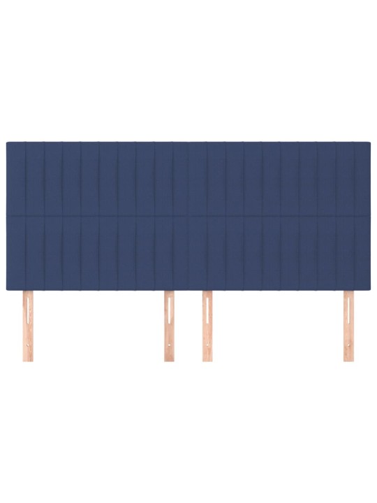 Gultas galvgaļi, 4 gab., 100x5x78/88 cm, zils audums