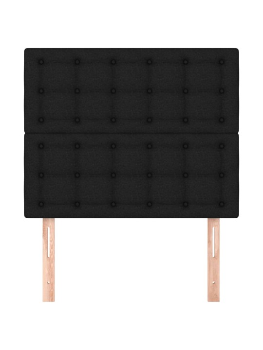 Gultas galvgaļi, 2 gab., 80x5x78/88 cm, melns audums
