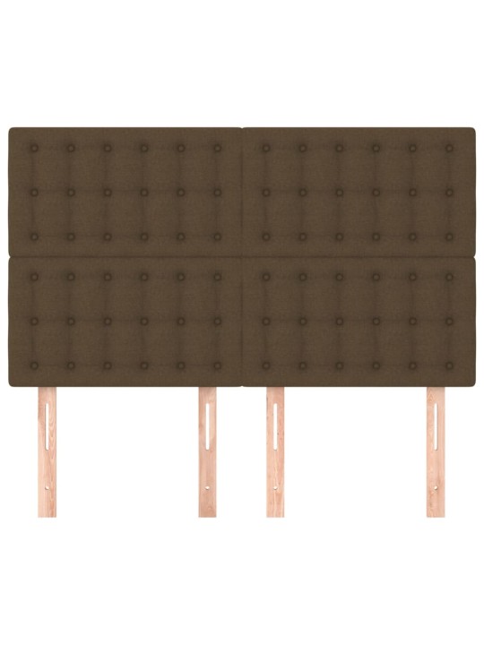 Gultas galvgaļi, 4 gab., 72x5x78/88 cm, tumši brūns audums