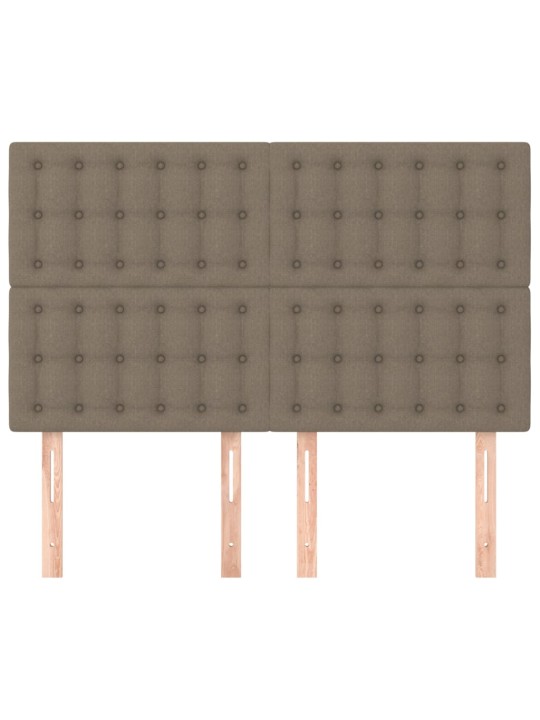 Gultas galvgaļi, 4 gab., 72x5x78/88 cm, pelēkbrūns audums