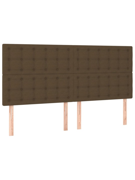 Gultas galvgaļi, 4 gab., 80x5x78/88 cm, tumši brūns audums