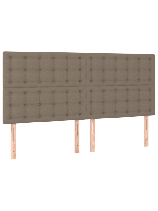 Gultas galvgaļi, 4 gab., 80x5x78/88 cm, pelēkbrūns audums