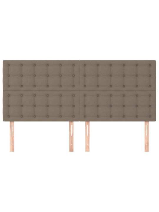 Gultas galvgaļi, 4 gab., 100x5x78/88 cm, pelēkbrūns audums