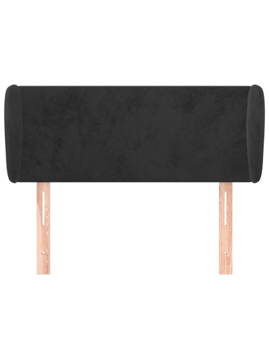 Galvgalis ar malām, melns samts, 93x23x78/88 cm