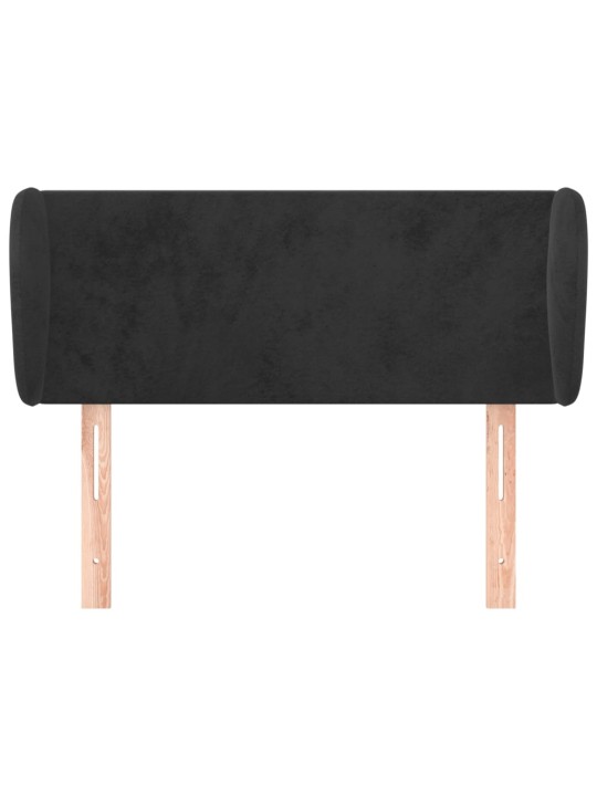 Galvgalis ar malām, melns samts, 103x23x78/88 cm,