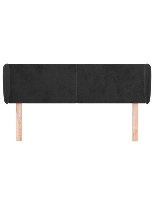 Galvgalis ar malām, melns samts, 147x23x78/88 cm
