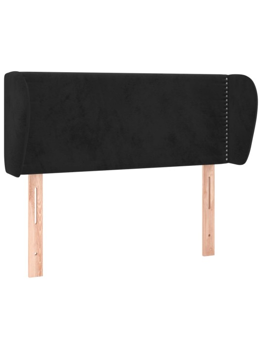 Galvgalis ar malām, melns samts, 103x23x78/88 cm,