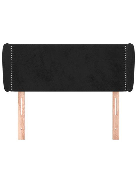 Galvgalis ar malām, melns samts, 103x23x78/88 cm,